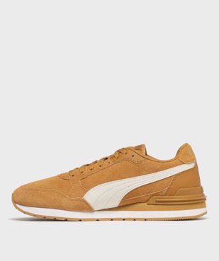 Baskets basses ST Runner V4 en cuir suédé homme - Puma vue3 - PUMA - GEMO
