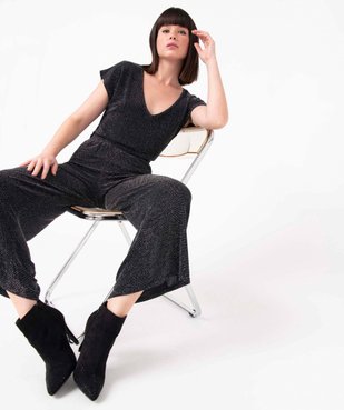 Pantacourt femme en maille scintillante vue5 - GEMO(FEMME PAP) - GEMO