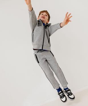 Pantalon de jogging avec poches zippées garçon vue6 - GEMO (ENFANT) - GEMO