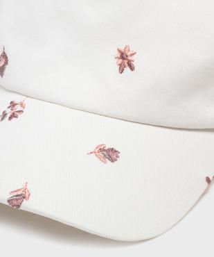 Casquette avec motifs fleuris brodés fille vue3 - GEMO 4G FILLE - GEMO
