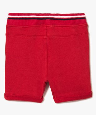 Bermuda bébé en jersey bouclette avec taille élastique vue2 - GEMO(BEBE DEBT) - GEMO