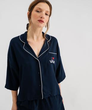 Pyjashort en viscose femme - LuluCastagnette vue2 - LULUCASTAGNETTE - GEMO