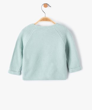 Gilet brassière bébé uni en maille fantaisie vue3 - GEMO(BB COUCHE) - GEMO