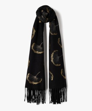 Echarpe à motifs feuillage pailletés femme vue1 - GEMO 4G FEMME - GEMO