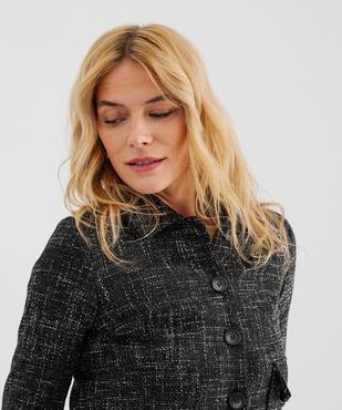 Veste courte aspect tweed femme vue2 - GEMO(FEMME PAP) - GEMO