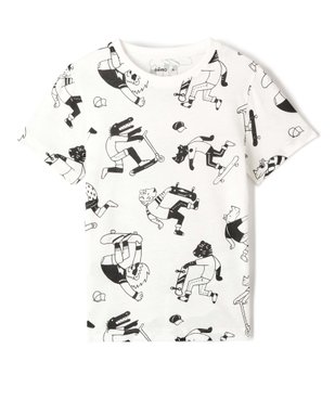 Tee-shirt garçon à manches courtes à motifs vue3 - GEMO 4G GARCON - GEMO