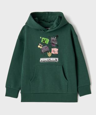 Sweat à capuche avec motifs pixelisés garçon - Minecraft vue2 - MINECRAFT - GEMO