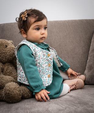 Gilet sans manches réversible coupe courte bébé fille vue5 - GEMO(BB COUCHE) - GEMO