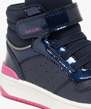 Baskets fille mid-cut à scratch avec détails vernis et pailletés - Geox vue6 - GEOX - GEMO