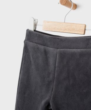Pantalon en velours côtelé doublé polaire à taille élastiquée bébé fille vue2 - GEMO(BEBE DEBT) - GEMO