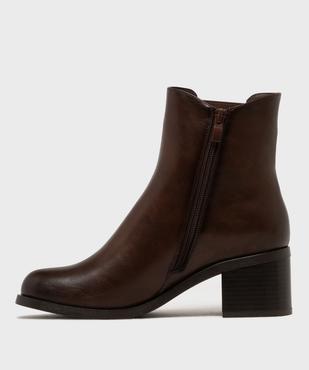 Boots Chelsea zippées à talon haut femme - Valentina Baldano vue3 - VALENTINA BALDA - GEMO