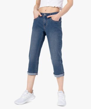 Pantacourt femme en jean extensible vue1 - GEMO 4G FEMME - GEMO