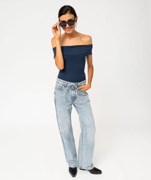 Jean Regular pleine longueur taille haute femme vue5 - GEMO 4G FEMME - GEMO