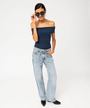 Jean Regular pleine longueur taille haute femme vue5 - GEMO 4G FEMME - GEMO