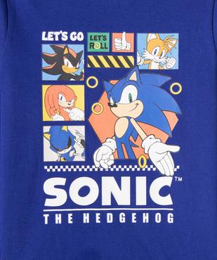 Pyjama 2 pièces coton garçon - Sonic vue2 - SONIC - GEMO