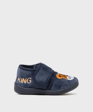 Chaussons montants en velours à scratch brodés garçon vue1 - GEMO (ENFANT) - GEMO