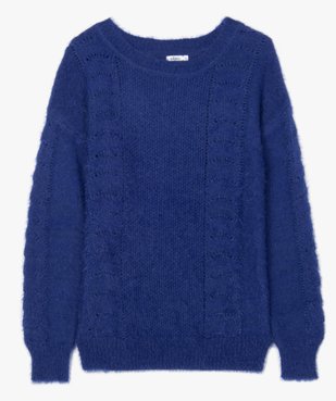 Pull femme en maille duveteuse fantaisie vue4 - GEMO(FEMME PAP) - GEMO