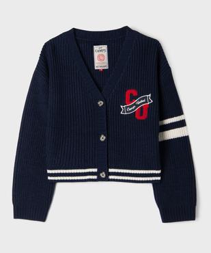 Gilet court et loose en grosse maille côtelée fille - Camps United vue1 - CAMPS - GEMO