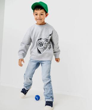 Jean regular en coton délavé garçon vue7 - GEMO 4G GARCON - GEMO