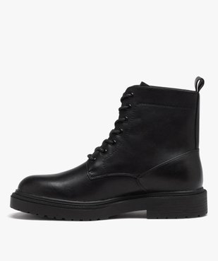 Boots homme unies à lacets style casual vue4 - GEMO (CASUAL) - GEMO