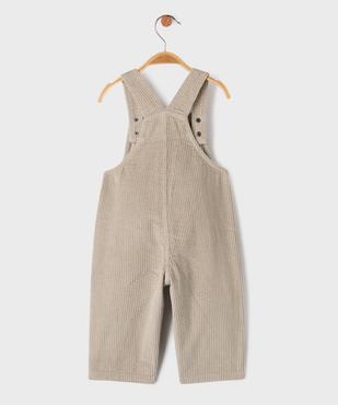 Salopette en velours côtelée à entrejambe zippé bébé garçon vue3 - GEMO(BEBE DEBT) - GEMO