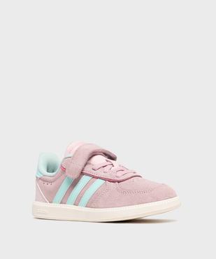 Baskets basses en cuir suédé Breaknet Sleek EL fille - Adidas vue2 - ADIDAS - GEMO