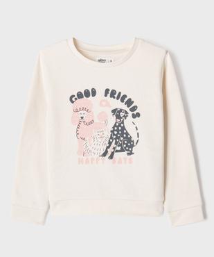 Sweat à motif avec intérieur molletonné fille vue2 - GEMO 4G FILLE - GEMO