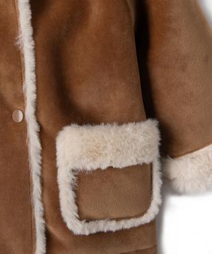 Manteau à capuche en velours doublure chaude bébé fille vue3 - GEMO(BEBE DEBT) - GEMO