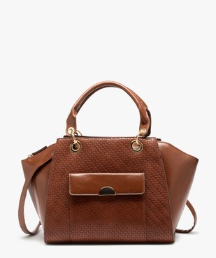Sac femme avec devant imitation tressage vue1 - GEMO (ACCESS) - GEMO