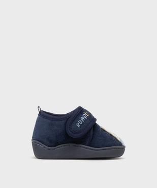 Chaussons montants en velours avec motif dinosaure bébé garçon vue1 - GEMO 4G BEBE - GEMO