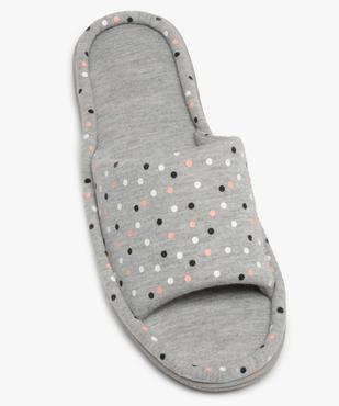 Chaussons femme mules plates en jersey imprimé vue5 - GEMO(HOMWR FEM) - GEMO