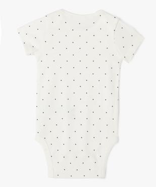 Body à manches courtes avec motifs variés bébé fille (lot de 3) vue4 - GEMO 4G BEBE - GEMO