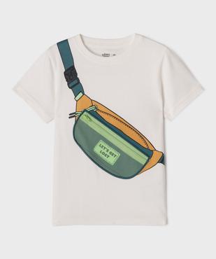 Tee-shirt manches courtes à motif et poche zippée garçon vue1 - GEMO 4G GARCON - GEMO