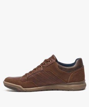 Baskets homme baskets de ville multimatières avec surpiqûres  vue3 - URBAN STEPS - GEMO