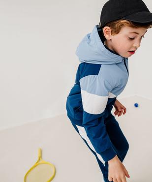 Blouson à capuche tricolore doublure polaire garçon vue2 - GEMO (ENFANT) - GEMO