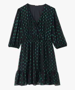 Robe femme grande taille à manches 3/4 avec motifs scintillants vue4 - GEMO (G TAILLE) - GEMO