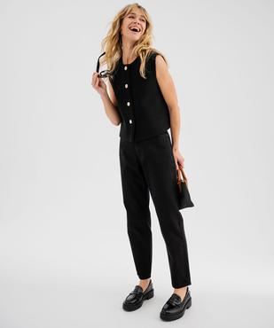 Veste sans manches en tweed brillant femme vue5 - GEMO(FEMME PAP) - GEMO