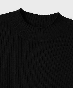 Pull court à col cheminée en maille côtelée fille vue5 - GEMO 4G FILLE - GEMO