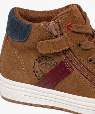Baskets garçon mid-cut dessus en cuir suédé à zip et lacets vue7 - BUGGY GEMO FOR GOOD - GEMO