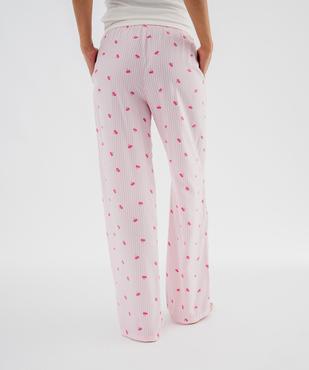 Pantalon de pyjama imprimé en viscose femme vue1 - GEMO 4G FEMME - GEMO