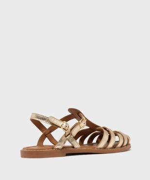 Sandales à brides esprit fisherman en cuir femme - LuluCastagnette vue4 - LULUCASTAGNETTE - GEMO