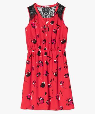 Robe femme à motifs fleuris et dentelle sur les épaules vue4 - GEMO(FEMME PAP) - GEMO
