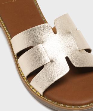 Mules femme plates dessus larges brides unies vue7 - FOLLOW ME - GEMO