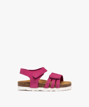 Sandales en cuir suédé à scratch bébé fille - NA! vue1 - NA! GEMO FOR GOOD - GEMO