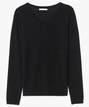 Pull fin à manches longues et col V vue4 - GEMO(FEMME PAP) - GEMO