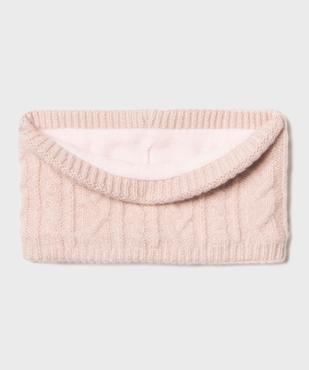 Echarpe snood en maille torsadée doublée polaire bébé fille vue1 - GEMO (ACCESS) - GEMO
