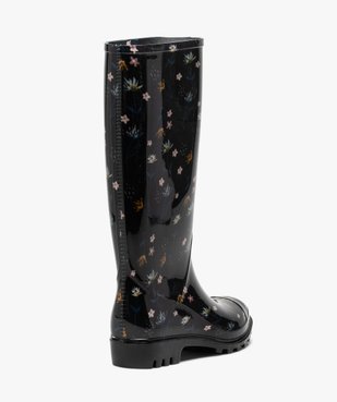 Bottes de pluie femme à imprimé fleuri et semelle crantée vue4 - GEMO (EQUIPT) - GEMO