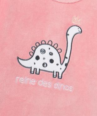 Pyjama bébé fille 2 pièces en velours avec message vue2 - GEMO(BB COUCHE) - GEMO