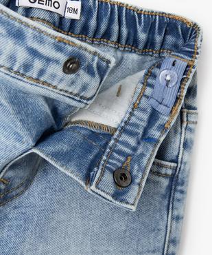 Jean bébé garçon délavé coupe carotte vue2 - GEMO 4G BEBE - GEMO