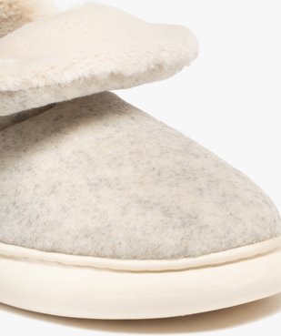 Chaussons femme boots à col duveteux retourné et semelle bubble - Banana Moon vue6 - B&M BY BANANA M - GEMO